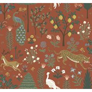 Rifle paper co Tapet Menagerie Brown