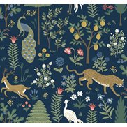Rifle paper co Tapet Menagerie Blue/Brown