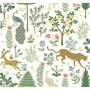 Rifle paper co Tapet Menagerie White/Brown