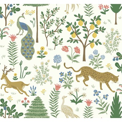 Rifle paper co Tapet Menagerie White/Brown