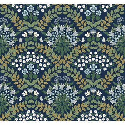 Rifle paper co Tapet Bramble Navy blue/Green