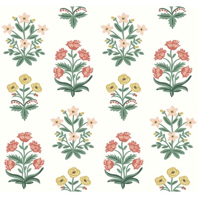Rifle paper co Tapet Mughal RoseWhite/Pink