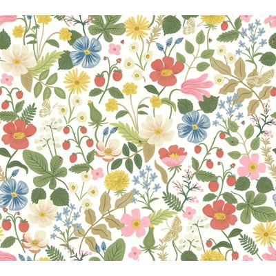 Rifle paper co Tapet Strawberry Fields White/Red