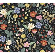 Rifle paper co Tapet Strawberry Fields Black/Green