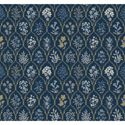 Rifle paper co Tapet Hawthorne Navy/Gold