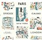 Rifle paper co Tapet City Maps Blue/Red