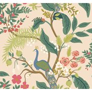 Rifle paper co Tapet Peacock Light pink