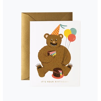 Rifle paper co Kort Birthday Bear