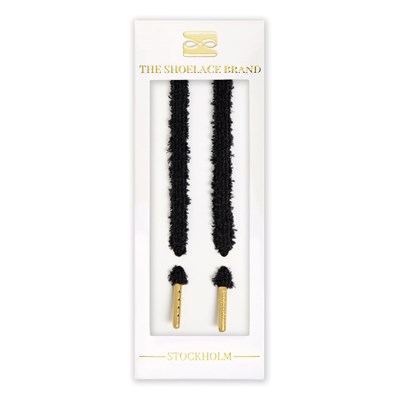 The Shoelace Brand Skosnören Fluffy black 120 cm