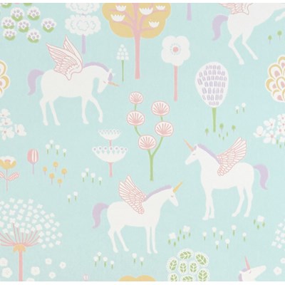 Majvillan Tapet True Unicorns Turkos