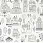 Majvillan Tapet Small Town Soft Black