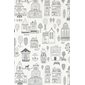 Majvillan Tapet Small Town Soft Black