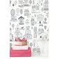 Majvillan Tapet Small Town Soft Black