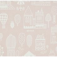 Majvillan Tapet Small Town Dusty Pink