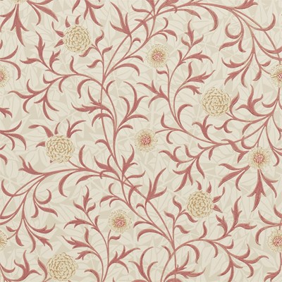 William Morris & Co Tapet Scroll Light Brick/Buff