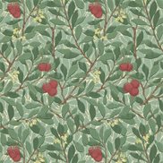William Morris & Co Tapet Arbutus Dark Green/Red