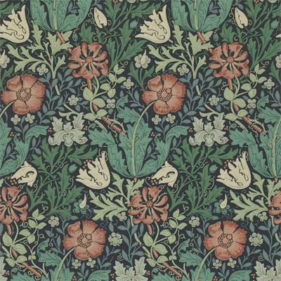 William Morris & Co Tapet Compton Indigo/Russet
