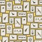 Sanderson Tapet Picture Gallery Yellow/Charcoal