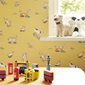 Sanderson Tapet Dogs in Clogs Yellow