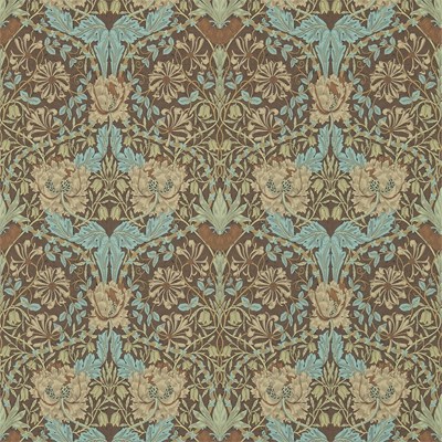William Morris & Co Tapet Honeysuckle & Tulip Taupe/Aqua