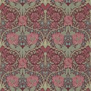William Morris & Co Tapet Honeysuckle & Tulip Burgundy/Sage