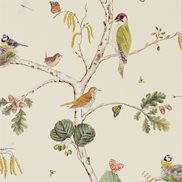 Sanderson Tapet Woodland Chorus Cream/Multi