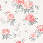 Sanderson Tapet Rhodera Coral/Grey