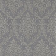 Sanderson Tapet Riverside Damask Steel/Silver