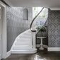 Sanderson Tapet Riverside Damask Steel/Silver