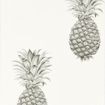 Sanderson Tapet Pineapple Royale Silver/Ivory