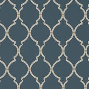Sanderson Tapet Empire Trellis Indigo/Linen