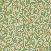 William Morris & Co Tapet Bird & Pomegranate Bayleaf/Cream