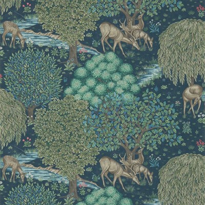 William Morris & Co Tapet The Brook Dark Blue
