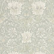 William Morris & Co Tapet Pure Honeysuckle & Tulip Grey Blue