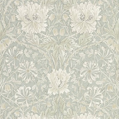William Morris & Co Tapet Pure Honeysuckle & Tulip Grey Blue
