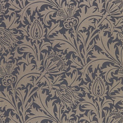 William Morris & Co Tapet Pure Thistle Black ink