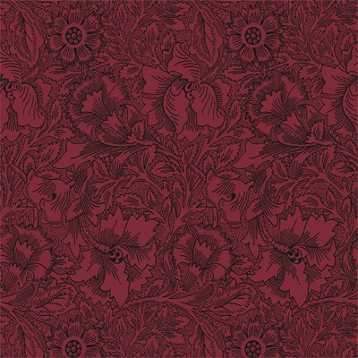 William Morris & Co Tapet Poppy Claret