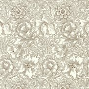 William Morris & Co Tapet Poppy Cream/Chocolate