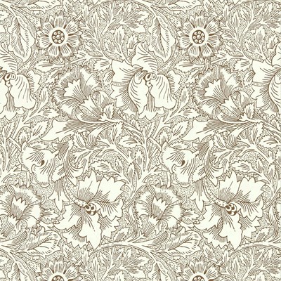 William Morris & Co Tapet Poppy Cream/Chocolate