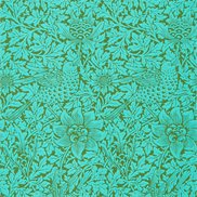 William Morris & Co Tapet Bird & Anemone Olive/Turquoise