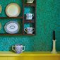 William Morris & Co Tapet Bird & Anemone Olive/Turquoise