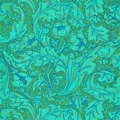 William Morris & Co Tapet Bachelors Button Olive/Turquoise