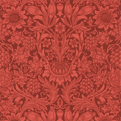William Morris & Co Tapet Sunflower Chocolate/Red
