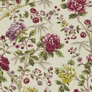 William Morris & Co Tyg Tangley Wine/Antique Yellow