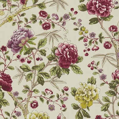 William Morris & Co Tyg Tangley Wine/Antique Yellow