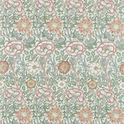 William Morris & Co Tyg Pink & Rose Eggshell/Rose