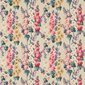 Sanderson Tyg Hollyhocks Teal/Ruby