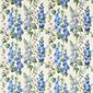 Sanderson Tyg Hollyhocks Sapphire/Green