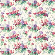 Sanderson Tyg Sweet Williams Jade/Red