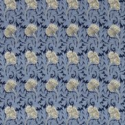 William Morris & Co Tyg Tulip Indigo/Linen
